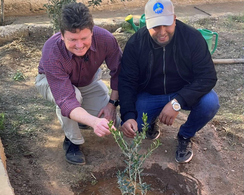 Planting fruit trees in Morocco with The High Atlas Foundation. Part of Berge Bulk's commitment to plant 25 million trees.